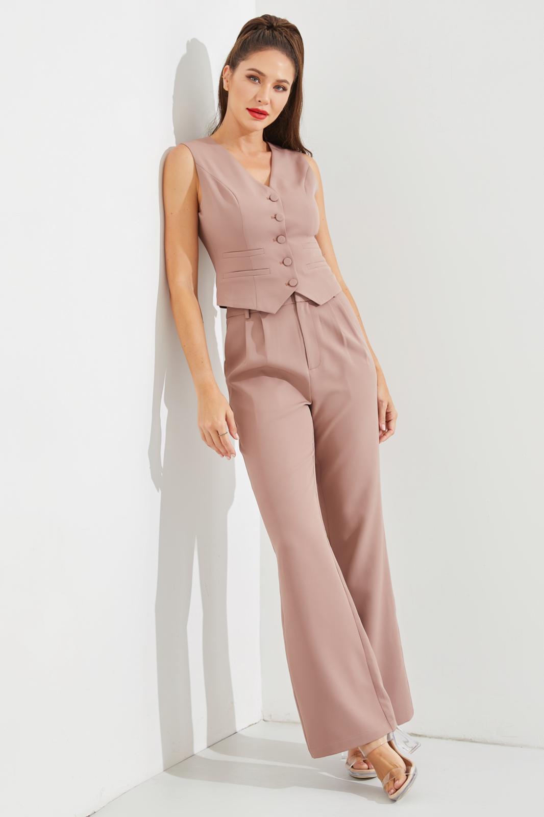 Woven Vest and Pants Set