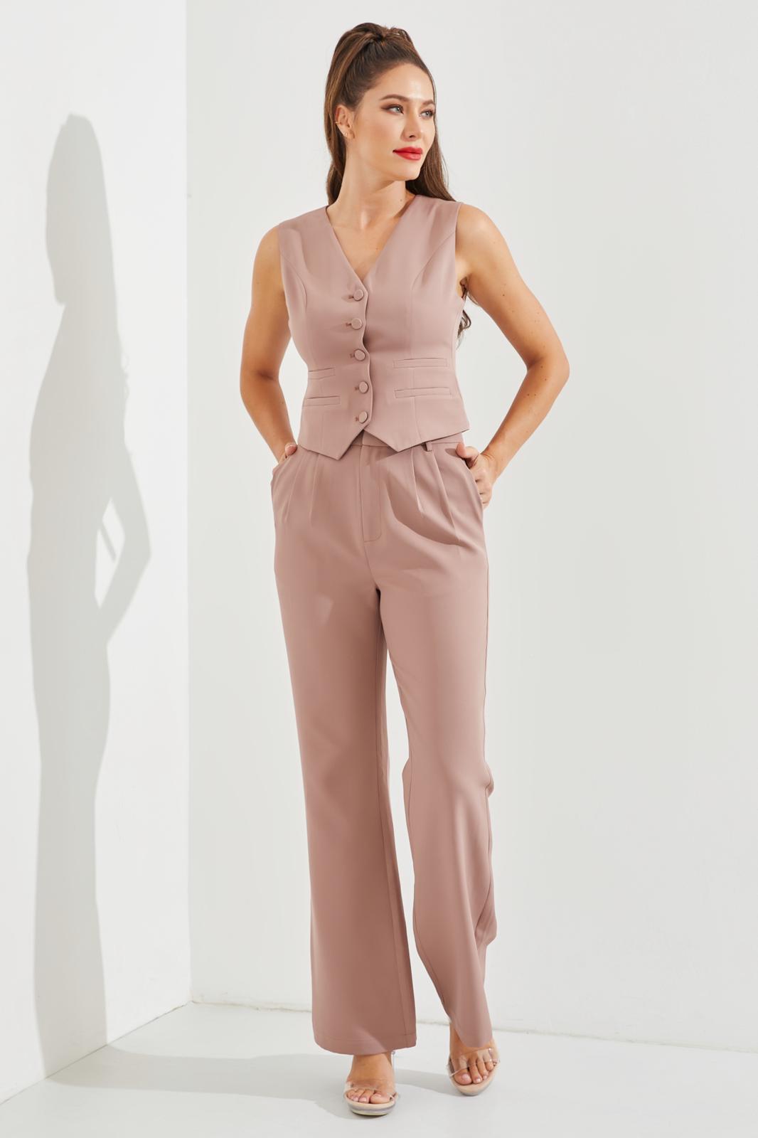 Woven Vest and Pants Set